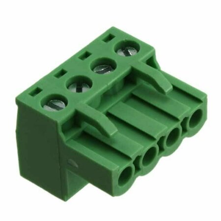 FCI Tj - 5.08- 4P Green W/0 Flange   - Zinc B/M Clamp With Ni Plated Wire Guard Bright Tin- Plated TJ04515600J0G